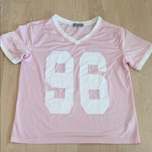 Aelfric Eden Pink Mesh Jersey Top with White '96'